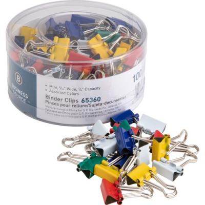 Business Source Colored Fold-back Binder Clips